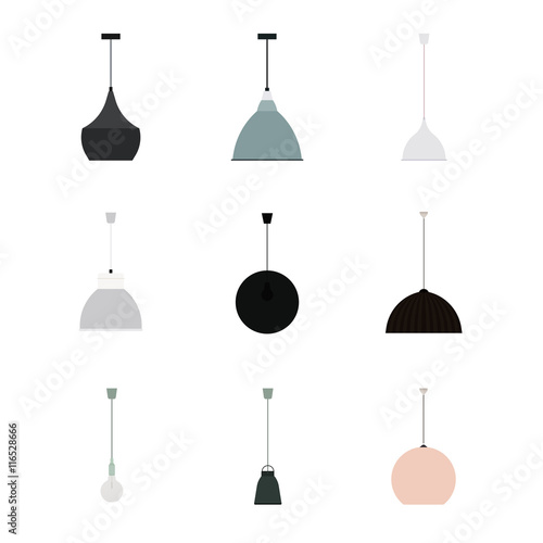 Set of Modern Lamps