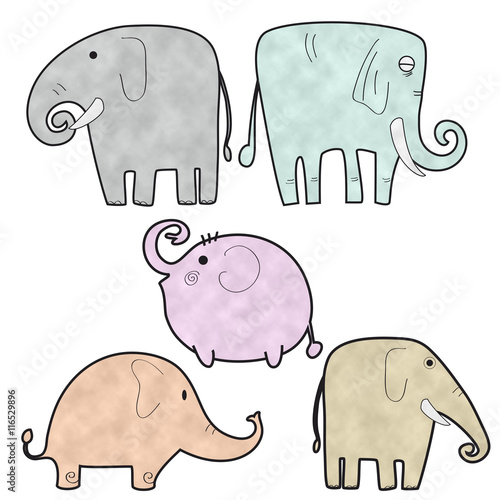 Photography elephant pattern cartoon
