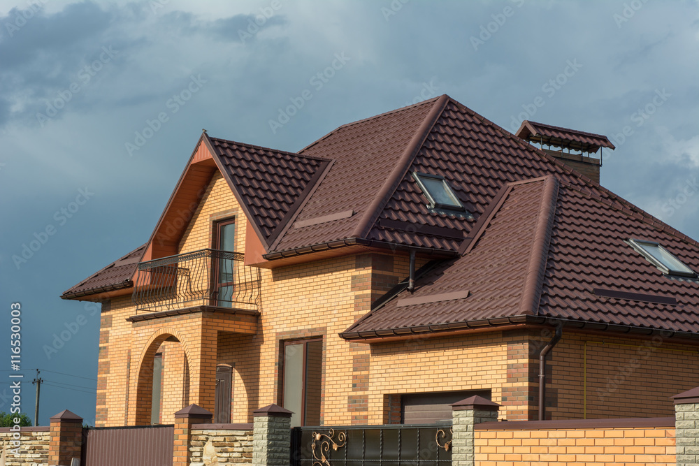 House with skylights thunder sky
