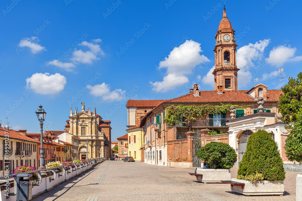 Obraz premium Beautiful view of town of Bra in Piedmont, Italy.