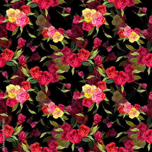 flowers rose red yellow