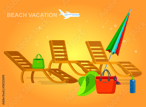 wooden beach chaise longue 