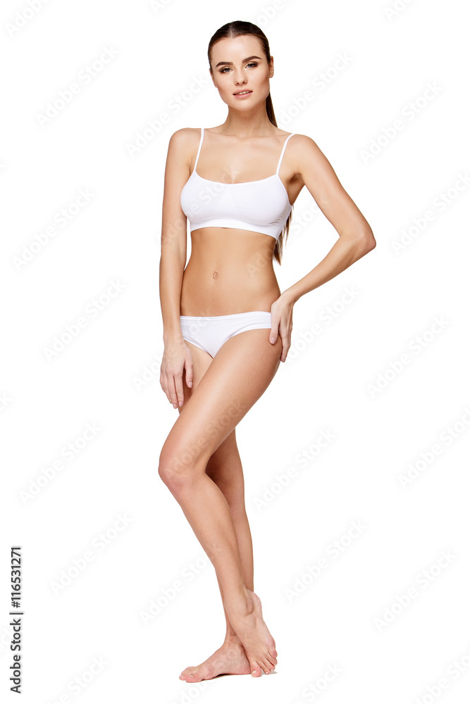 Sexy young girl in white lingerie Sexy young girl in white lingerie