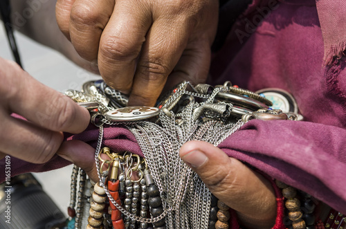 Wallpaper Mural Selecting of traditional Nepalese Beads - beautiful traditional Nepalese beads handicraft Torontodigital.ca