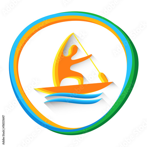 Canoe Sprint Athlete Sport Competition Icon