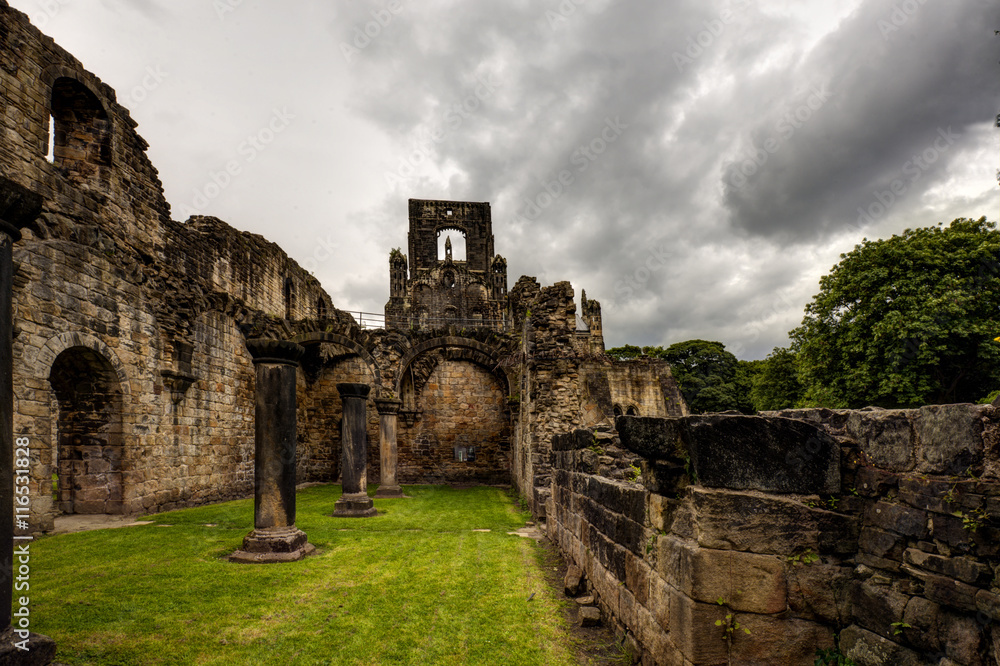 Ruin of medieval abbey.