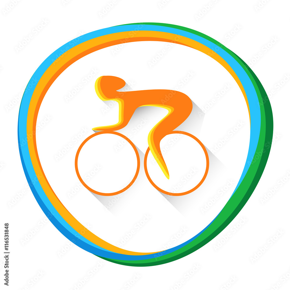 Cycling Track Sportsman Sport Competition Icon Cycling Track Sportsman Sport Competition Icon