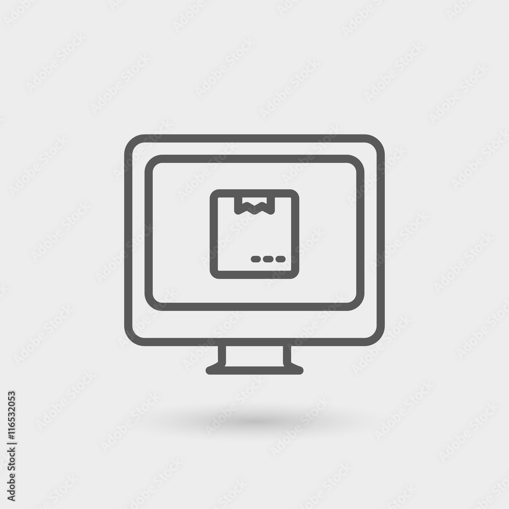 order online thin line icon order online thin line icon