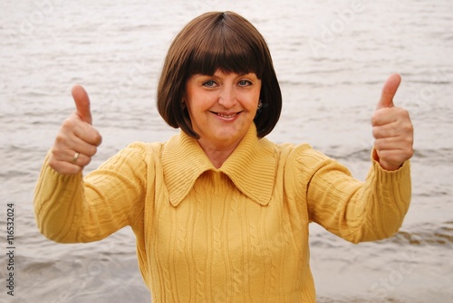 woman near lake