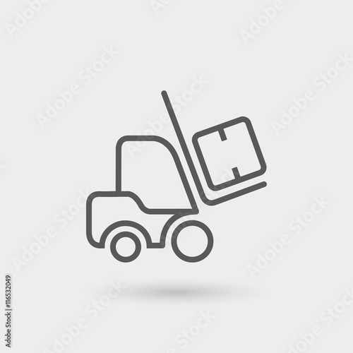 forklift thin line icon