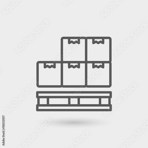 pallet thin line icon