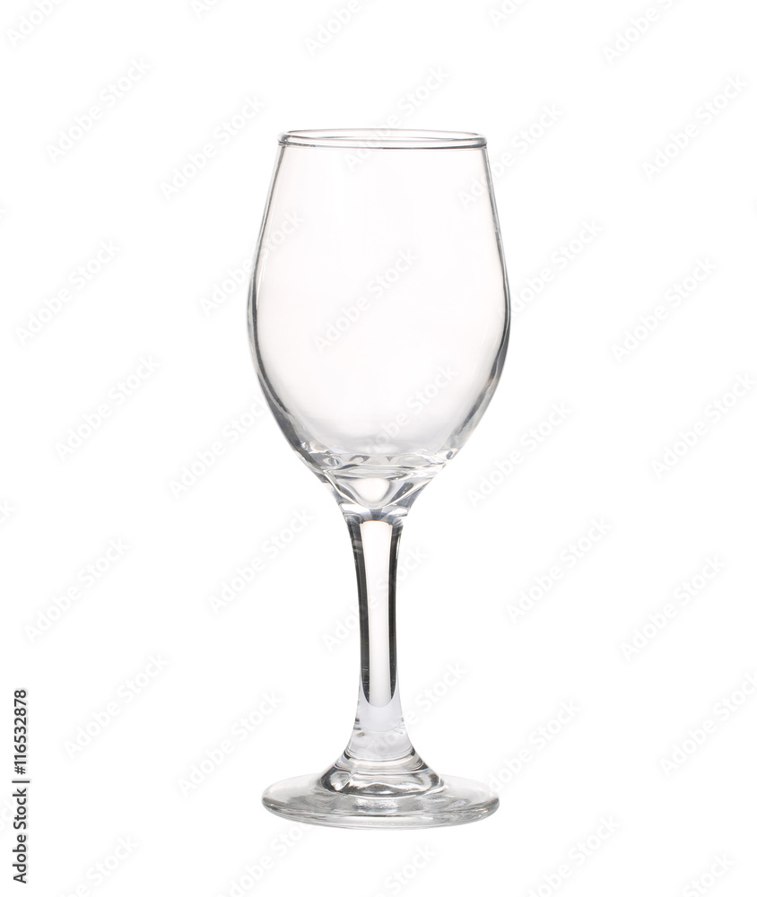 Empty red wine glass isolated on the white background Empty red wine glass isolated on the white background
