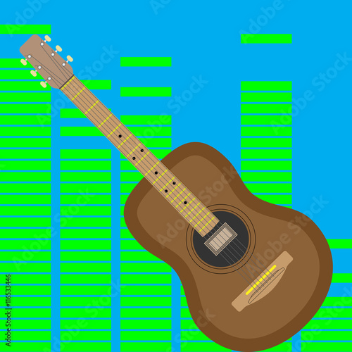 Acoustic guitar isolated
