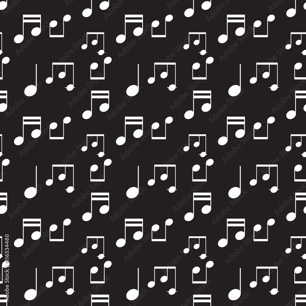 Music notes white seamless pattern Music notes white seamless pattern
