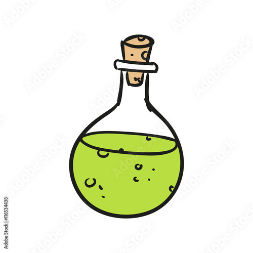 Vector Illustration of a Hand Drawn Potion Doodle