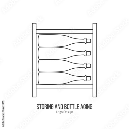 Winemaking, wine tasting logotype design concept