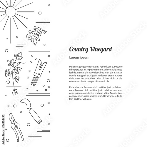 Winemaking, wine tasting graphic design concept