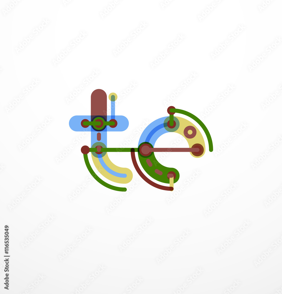 Obraz premium Linear letter concept