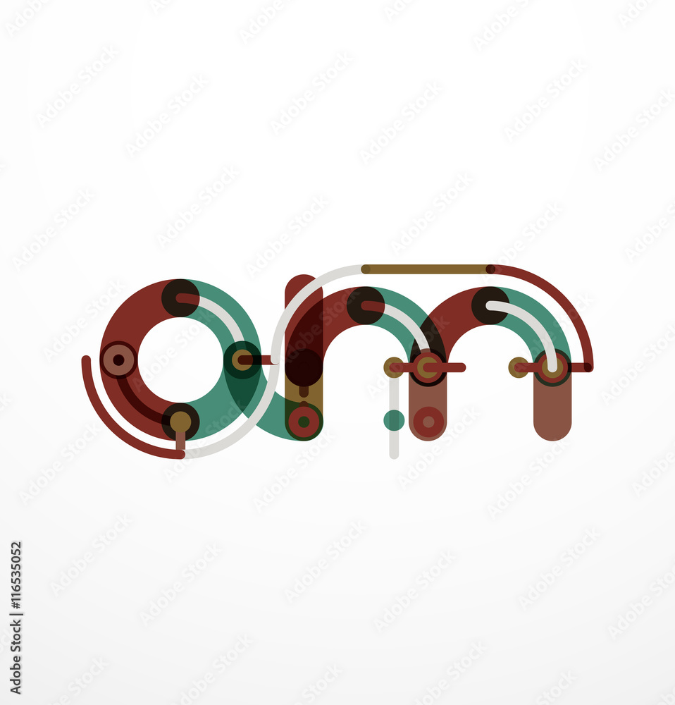 Fototapeta premium Linear letter concept