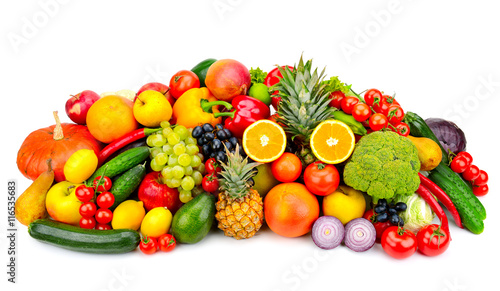 Fototapeta Naklejka Na Ścianę i Meble -  collection fresh fruits and vegetables