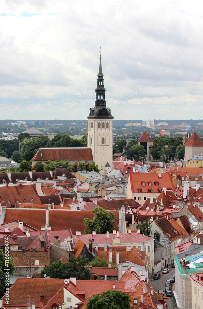 Beautiful panorama of Tallin, Estonia
