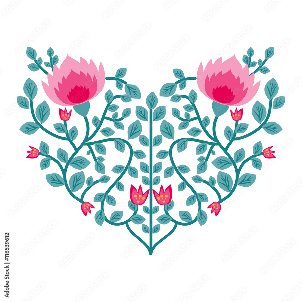 Decorative floral heart Decorative floral heart