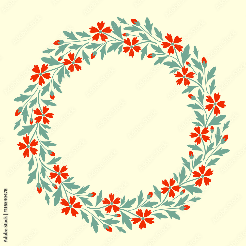 Fototapeta premium Decorative floral frame