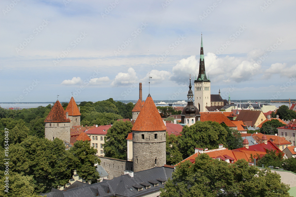 Beautiful panorama of Tallin, Estonia