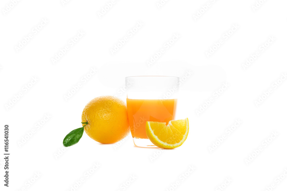 Fototapeta premium Orange on white background