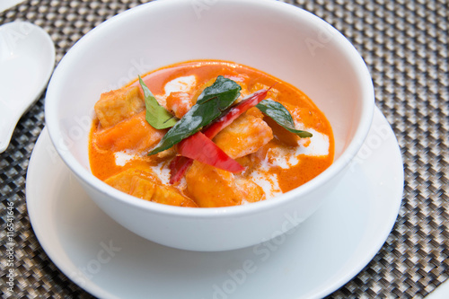 Delicious red curry thai vegetarian