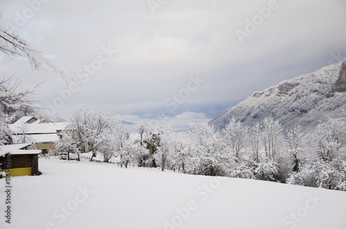 Saint-Julien de Ratz sous la neige (Isère)