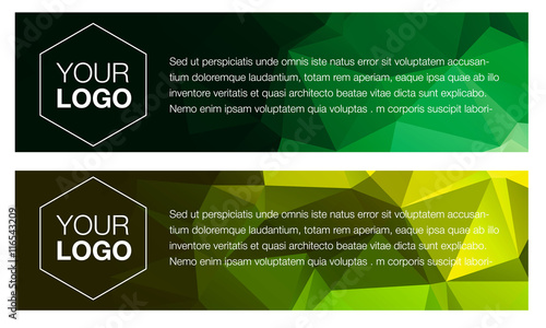 Horisontal polygonal banners