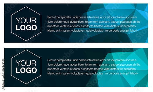 Horisontal polygonal banners