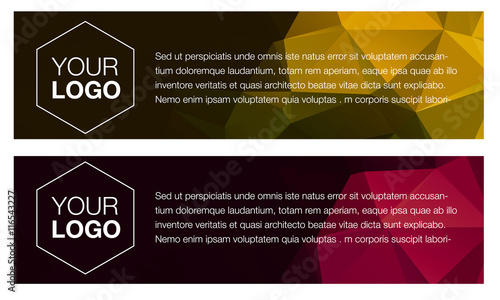 Horisontal polygonal banners