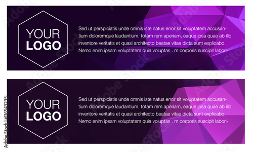 Horisontal polygonal banners