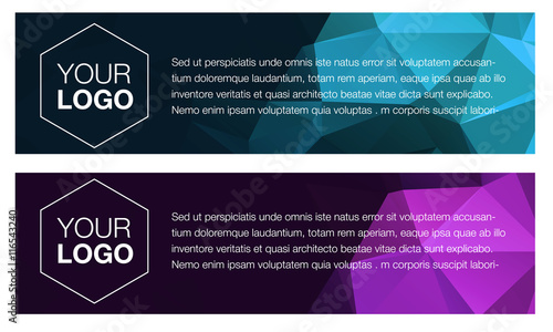 Horisontal polygonal banners