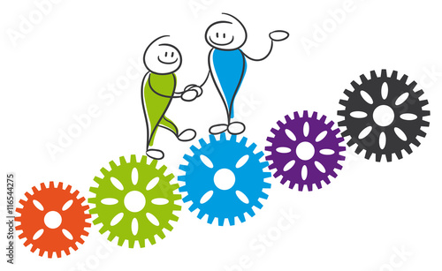 Stick Figure Series Blue / Wegweiser