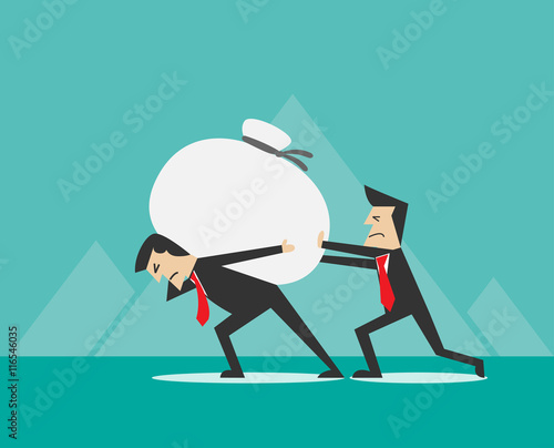 businessman carry burden