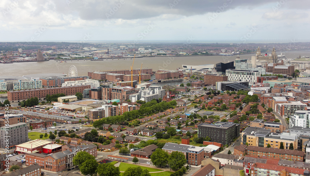 An Aerial View of Liverpool Looking Northwest