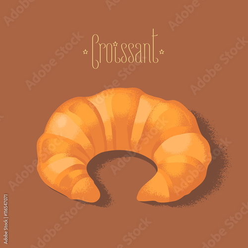 Croissant vector design element for bakery