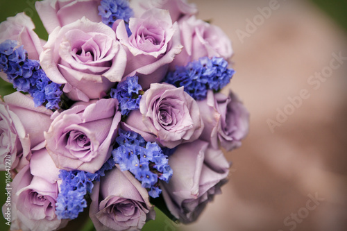 Wedding bouquet in purple colors