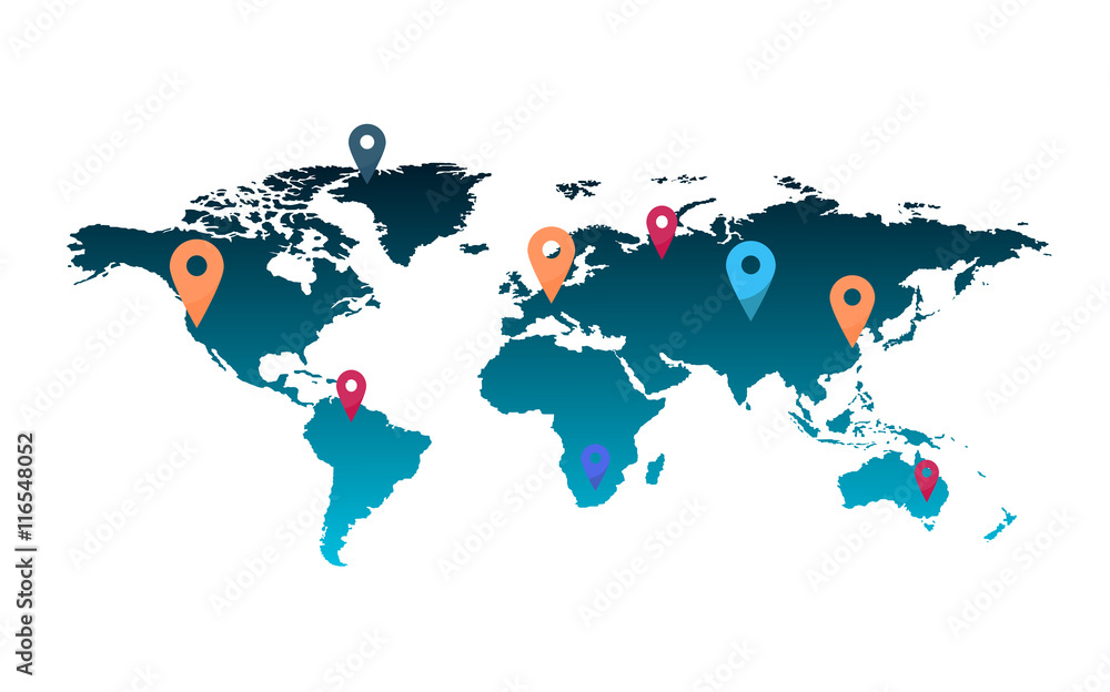 Obraz premium Political World Map