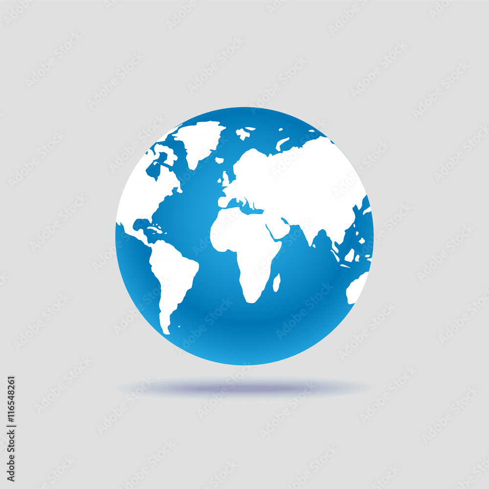 Illustration of a world globe isolated on a white background Illustration of a world globe isolated on a white background