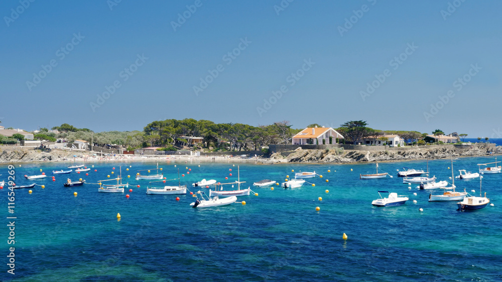 coastline popular Mediterranean resort in Spain near the town of Cadaques