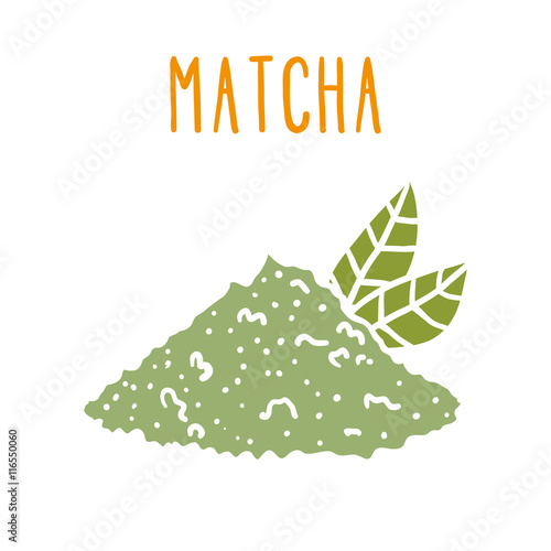 Matcha tea powder.