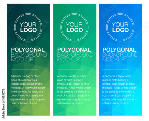 Vertical polygonal banners