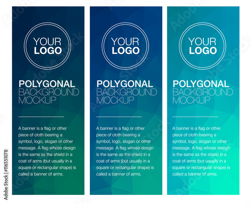 Vertical polygonal banners
