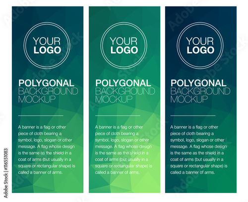 Vertical polygonal banners