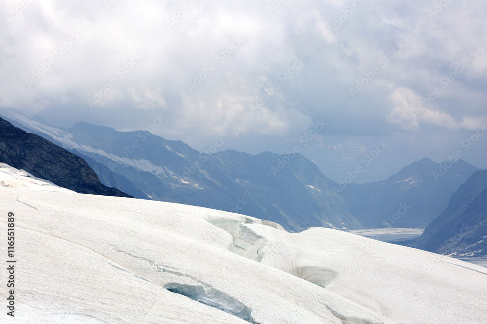 Deep fissure in a glacier, Jungfrau Deep fissure in a glacier, Jungfrau