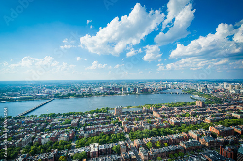View of Back Bay and the Charles River, in Boston, Massachusetts